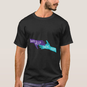 T-shirt Il Y A De L'Aide Et De L'Espoir Sensibilisation Au