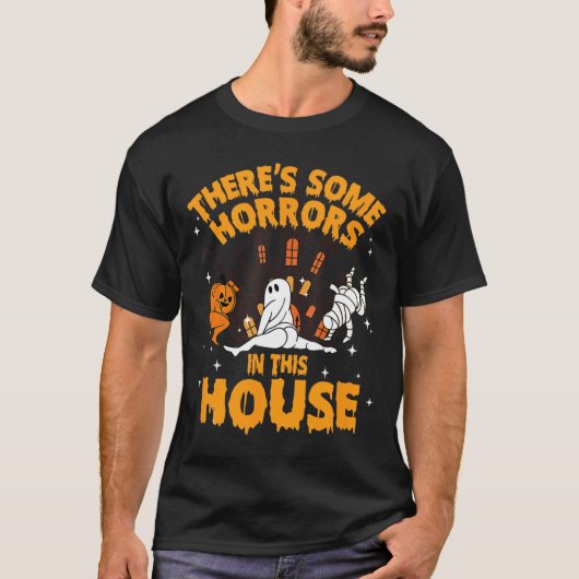 T-shirt Il y a des horreurs dans cette maison Citrouille G (Devant)