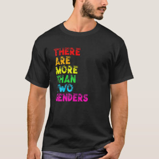 T-shirt Il Y A Plus De Deux Sexes De LGBTQ Rainbow Fla