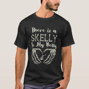 T-shirt Il y a un squelette dans mon ventre Funny Hallowee