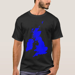 T-shirt Île britannique en bleu