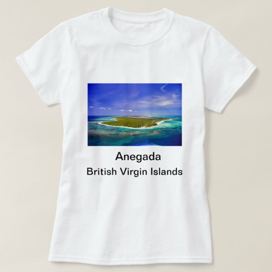 T-shirt Île d'Anegada/drapeau B.V.I. supérieur (Design devant)
