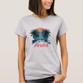 T-shirt Ile d'Aruba (Version 2) - T-T de base pour femmes (Devant)