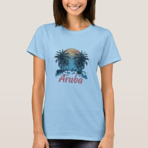 T-shirt Ile d'Aruba (Version 2) - T-T de base pour femmes