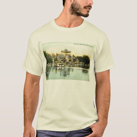 T-shirt Île de belle de pavillon, cru 1915 de Detroit (Devant)