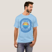 T-shirt Ile de Chios, Grèce - Bleu clair Hommes (Devant entier)