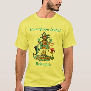 T-shirt Ile de Conception, Bahamas avec armoiries