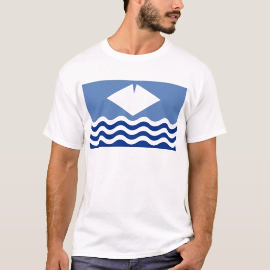 T-shirt Île de drapeau de Wight (Devant)