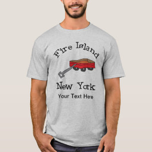 T-shirt Ile de feu de Wagon rouge personnalisée