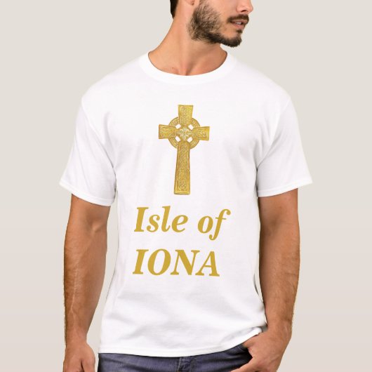 T-shirt Ile de Iona Celtic Cross (Devant)