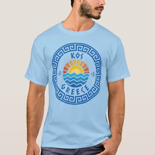 T-shirt Ile de KOS, Grèce - Bleu clair Homme (Devant)