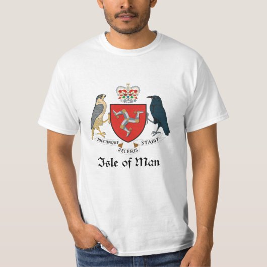 T-shirt ÎLE DE MAN - emblème/drapeau/symbole/manteau des (Devant)