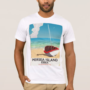T-shirt Île de Mersea Essex Affiche vintage