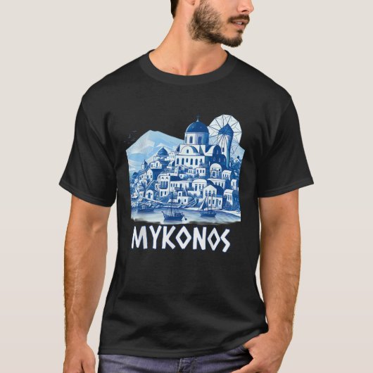 T-shirt Ile de Mykonos Grèce Souvenir grec été Vacati (Devant)