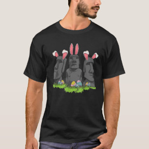 T-shirt Ile de Pâques Moai Chiffres Mignons Voyageurs Funn