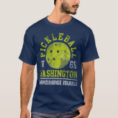 T-shirt Île de Pickleball Est.1965 Washington Bainbridge (Devant)