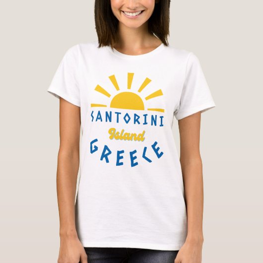 T-shirt Île de Santorin, Grèce - Sunshine Women's (Devant)