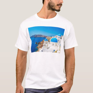 T-shirt Île de Santorini - caldeira, Grèce