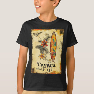 T-shirt Île de Tavaru Fidji Planche de surf Surfiste Plage
