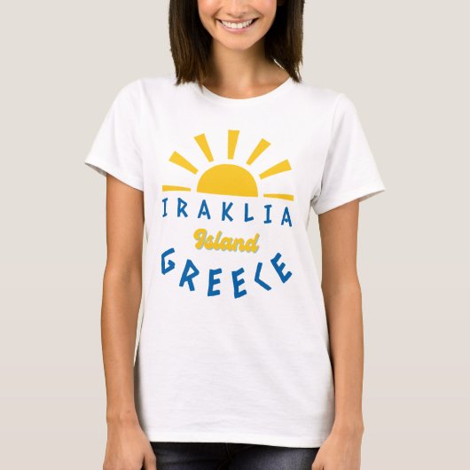 T-shirt Ile d'Iraklia, Grèce - Sunshine Femmes (Devant)