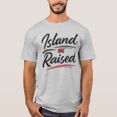 T-SHIRT ÎLE ÉLEVÉE - TEXTE NOIR (Devant)