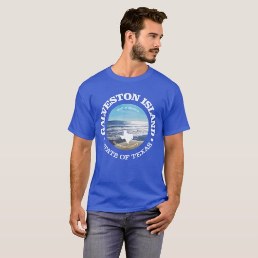 T-shirt Île Galveston (C) (Devant entier)