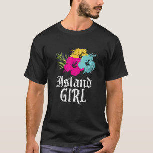 T-shirt Île Girl West Indies Caraïbes Vacances
