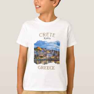 T-shirt Île grecque Crète Grèce avec la ville de Rethimno