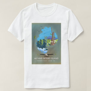 T-shirt Île Mount Desert, Comté de Hancock, Maine, États-U