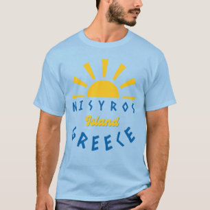 T-shirt Île Nisyros, Grèce - Sunshine Bleu Homme