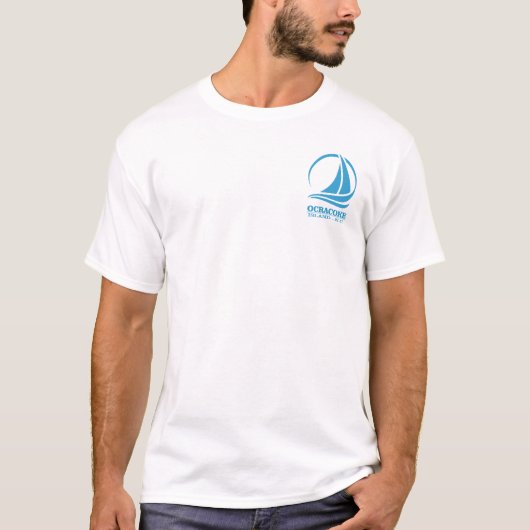 T-shirt Île Ocracoke (sloop) (Devant)