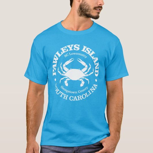 T-shirt Île Pawleys (crabe) (Devant)