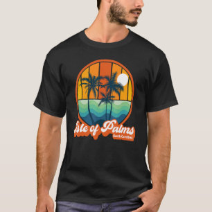 T-shirt Île Rétro De Palms Carolina Sud Été 90s Plage