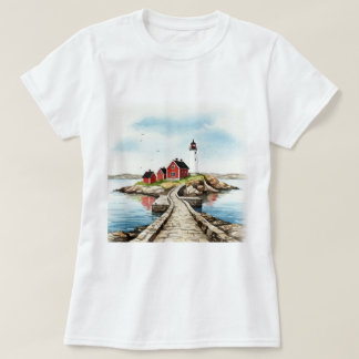 T-shirt Île rocheuse
