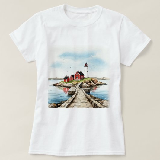 T-shirt Île rocheuse (Design devant)