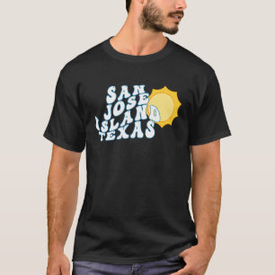 T-shirt Île San Jose Texas TX Lever de soleil Souvenir de