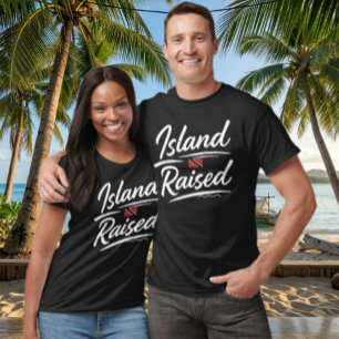 T-SHIRT ÎLE SURÉLEVÉE - TEXTE BLANC