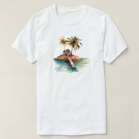 T-shirt Île Tropicale (Design devant)