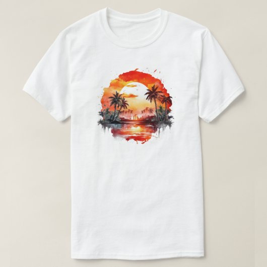 T-shirt Île Tropicale (Design devant)