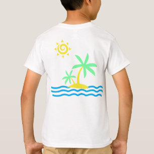 T-shirt Île tropicale avec palmiers et soleil