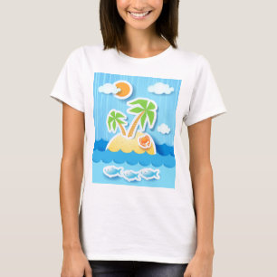 T-shirt Île tropicale, chemise