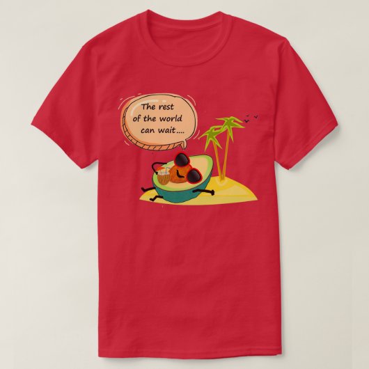 T-shirt île tropicale de l'avocat (Design devant)