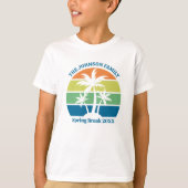 T-shirt Ile tropicale personnalisable Palmiers Enfants (Devant)