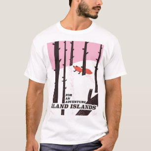 T-shirt Îles Åland, Finlande affiche de voyage