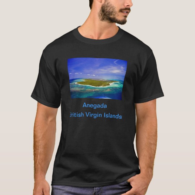 T-shirt Îles B.V.I. Tee/drapeau d'Anegada (Devant)