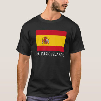 T-shirt Îles Baléares Espagne Drapeau Emblème Escudo Bande