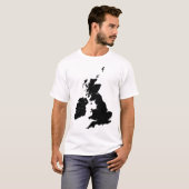 T-shirt Îles britanniques dans le noir (Devant entier)