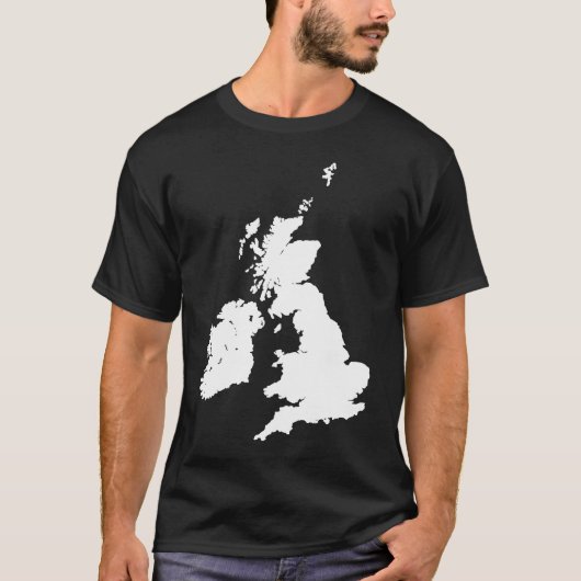 T-shirt Îles britanniques en blanc (Devant)