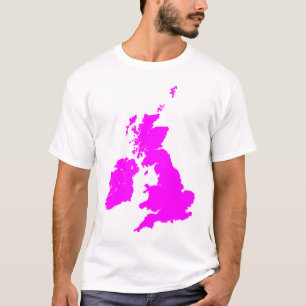 T-shirt Îles britanniques en magenta