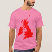 T-shirt Îles britanniques en rouge (Devant)